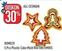 Promo Harga Homeco Plastic Cake Mold Gingerbread 5 pcs - Hypermart