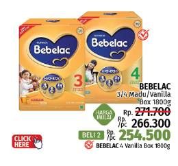 Promo Harga Bebelac 3/4 Susu Pertumbuhan   - LotteMart