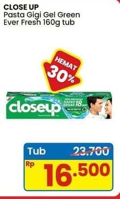 Promo Harga Close Up Pasta Gigi Everfresh Menthol Fresh 160 gr - Indomaret