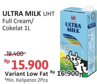 Promo Harga Ultra Milk Susu UHT Coklat, Full Cream 1000 ml - Alfamidi