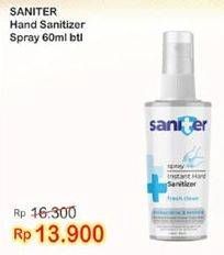 Promo Harga SANITER Gel Instant Hand Sanitizer 60 ml - Indomaret