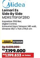 Promo Harga Midea MDRS715FGF28ID Kulkas Side By Side   - COURTS