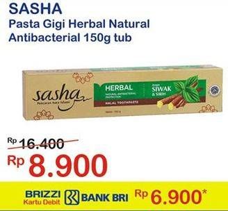 Promo Harga SASHA Toothpaste Anti Bacterial 150 gr - Indomaret