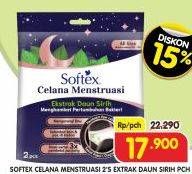 Promo Harga Softex Celana Menstruasi All Size Daun Sirih 2 pcs - Superindo