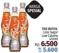 Promo Harga SOSRO Teh Botol Less Sugar 450 ml - LotteMart