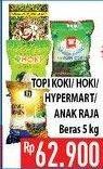 Promo Harga TOPI KOKI/HOKI/HYPERMART/ANAK RAJA Beras 5Kg  - Hypermart