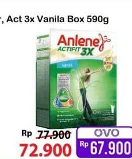 Promo Harga Anlene Actifit 3x High Calcium Vanilla 590 gr - Alfamart