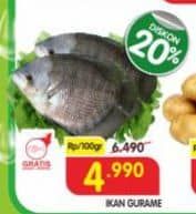 Promo Harga Ikan Gurame per 100 gr - Superindo