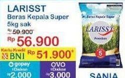 Promo Harga Larisst Beras Kepala Super 5000 gr - Indomaret