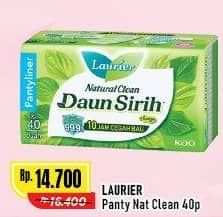 Promo Harga Laurier Pantyliner Natural Clean Long Wide 40 pcs - Alfamart