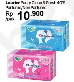 Promo Harga Laurier Pantyliner Cleanfresh Perfumed, NonPerfumed 40 pcs - Carrefour