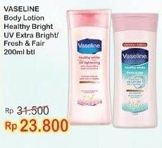 Promo Harga VASELINE Body Lotion Fresh Fair Cooling UV, UV Lightening 200 ml - Indomaret