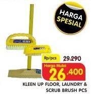 Promo Harga KLEEN UP Alat Pembersih Floor Brush, Loundry Brush, Scrub Brush 0502  - Superindo