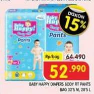 Promo Harga Baby Happy Body Fit Pants M32, L28 28 pcs - Superindo