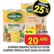 Promo Harga Sunpride Buah Kaleng Pineapple, Tropical Fruit Salad 567 gr - Superindo