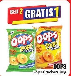Promo Harga Oops Pops Crackers 80 gr - Hari Hari