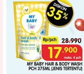 Promo Harga My Baby Hair & Body Wash 400 ml - Superindo