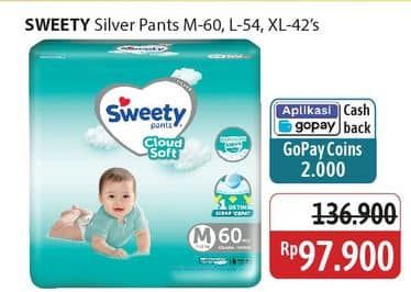 Promo Harga Sweety Silver Pants M60, L54, XL42 42 pcs - Alfamidi