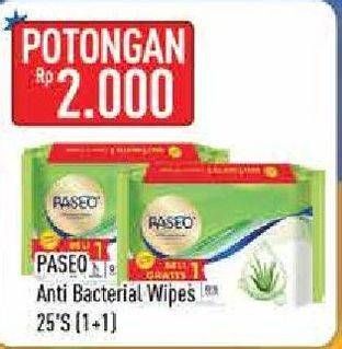 Promo Harga PASEO MediShield Hand Sanitizing Wipes 25 pcs - Hypermart