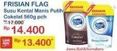 Promo Harga FRISIAN FLAG Susu Kental Manis Cokelat, Putih 560 gr - Indomaret