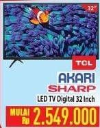 Promo Harga TCL/AKARI/SHARP LED TV Digital  - Hypermart