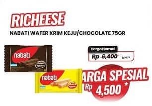 Promo Harga Nabati Wafer Richoco, Richeese 75 gr - Carrefour