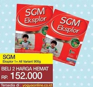 Promo Harga SGM Eksplor 1+ Susu Pertumbuhan Madu, Vanila 900 gr - Yogya