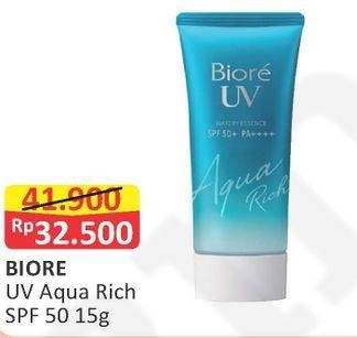 Promo Harga BIORE UV Aqua Rich Watery Essence SPF 50 50 gr - Alfamart