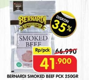 Promo Harga Bernardi Smoked Beef Block 250 gr - Superindo