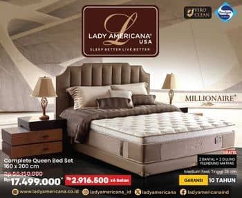 Promo Harga Lady Americana Signature Complete Bed Set  - COURTS