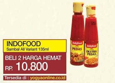 Promo Harga INDOFOOD Sambal All Variants per 2 botol 135 ml - Yogya