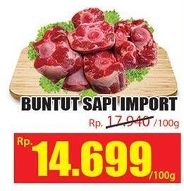 Promo Harga Oxtail Sapi Import per 100 gr - Hari Hari