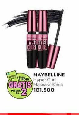 Promo Harga Maybelline Hypercurl Volum Express 9 ml - Watsons