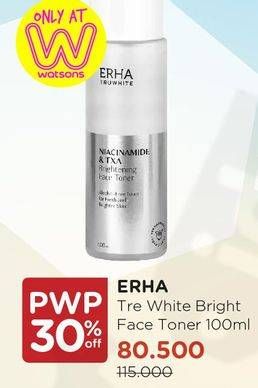 Promo Harga ERHA True White Bright Toner 100 ml - Watsons