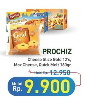 Promo Harga Prochiz Gold Slice/Mozarella Cheese/Quick Melt  - Hypermart