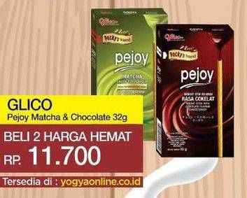 Promo Harga GLICO PEJOY Stick Matcha, Chocolate per 2 box 32 gr - Yogya