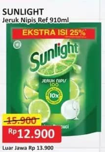 Promo Harga Sunlight Pencuci Piring Jeruk Nipis 100 910 ml - Alfamart