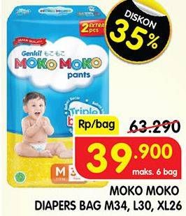 Promo Harga Genki Moko Moko Pants M34+2, XL26+2, L30+2 28 pcs - Superindo
