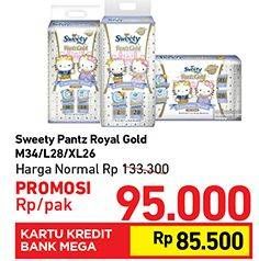 Promo Harga SWEETY Gold Pants M34, L28, XL26  - Carrefour