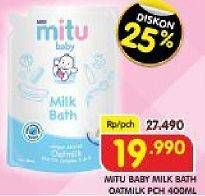 Promo Harga MITU Baby Milk Bath Fresh Clean Ekstrak Oatmilk 400 ml - Superindo