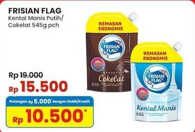 Promo Harga Frisian Flag Susu Kental Manis Cokelat, Putih 545 gr - Indomaret