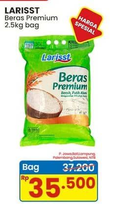 Promo Harga Larisst Beras Premium 2500 gr - Indomaret