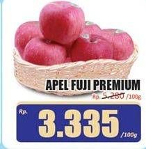 Promo Harga Apel Fuji Premium per 100 gr - Hari Hari