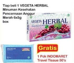 Promo Harga VEGETA Minuman Herbal per 6 sachet 5 gr - Indomaret