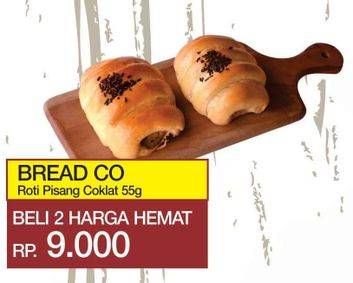 Promo Harga BREAD CO Roti Pisang Coklat per 2 pcs 55 gr - Yogya