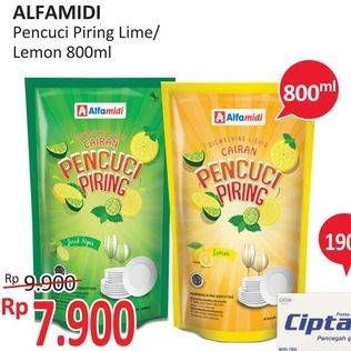 Promo Harga ALFAMIDI Pencuci Piring Lemon, Lime 800 ml - Alfamidi