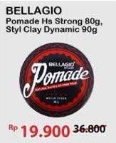 Promo Harga BELLAGIO Pomade High Shine & Strong 80g, Styling Clay Dynamic 90g  - Alfamart