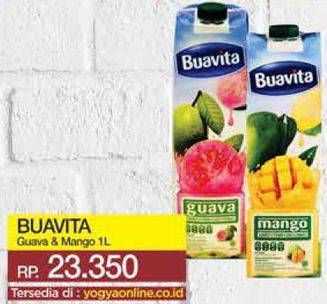 Promo Harga BUAVITA Fresh Juice Guava, Mango 1000 ml - Yogya