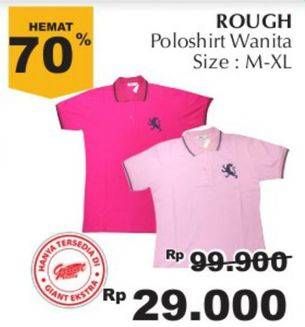 Promo Harga ROUGH Polo Shirt Wanita M-XL  - Giant