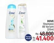 Promo Harga DOVE Shampoo All Variants 320 ml - LotteMart